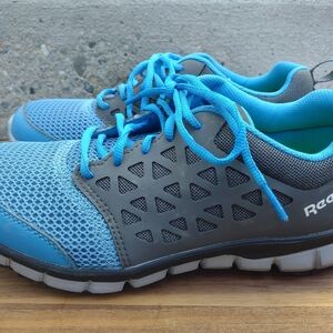 Unisex Reebok Sublite Cushion Work Blue/Gray Athletic Shoes (M) 9 (W) 11